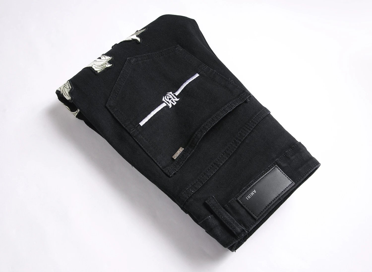 Philipp Plein Skull Embroidered Distressed Denim Jeans - 14