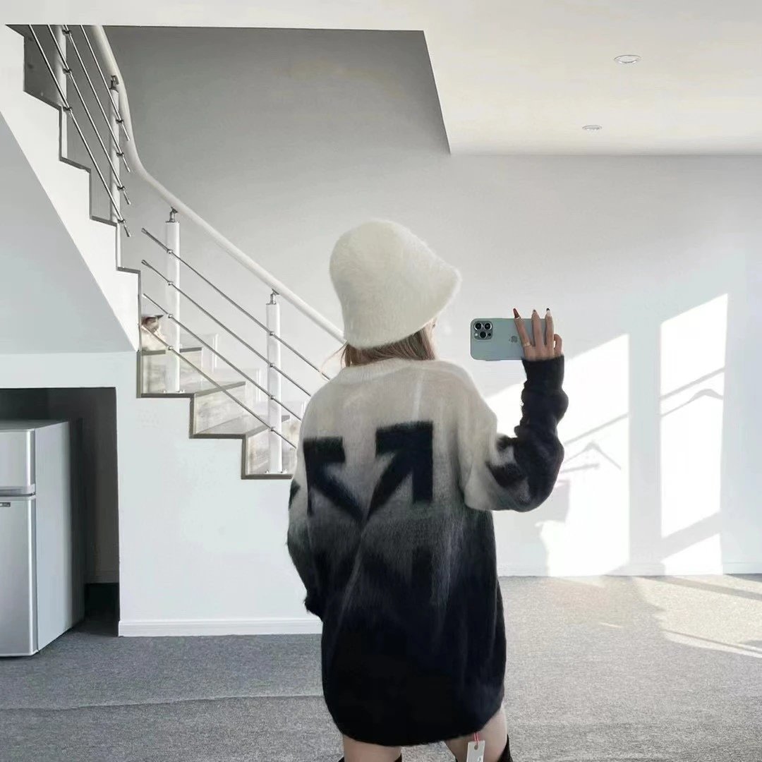 Off-White Arrow Print Multicolor Black Sweater - 12