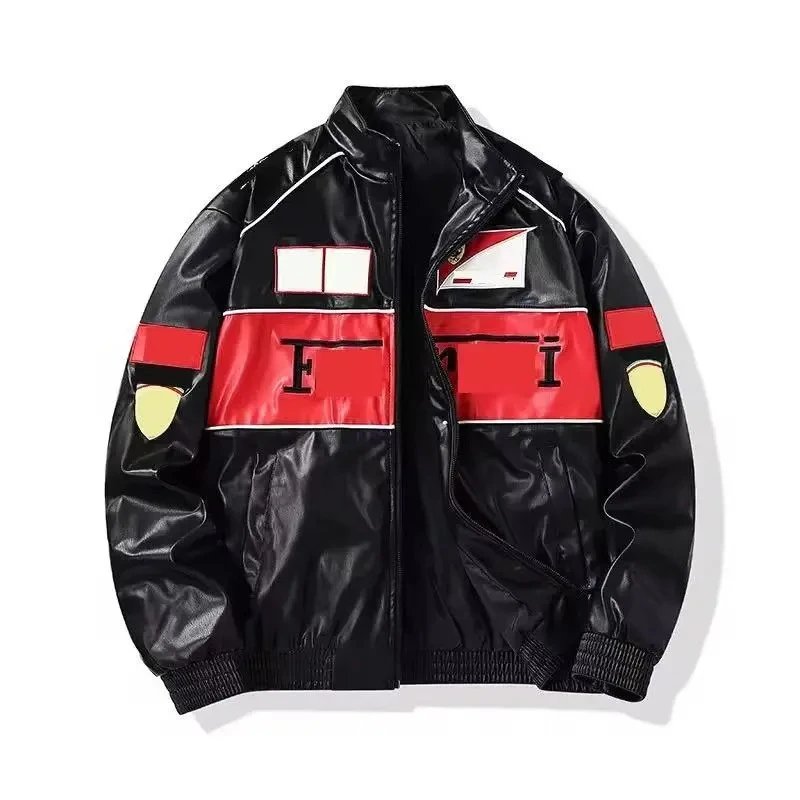 F1机车服棒球情侣外套机车飞行夹克 - 131834