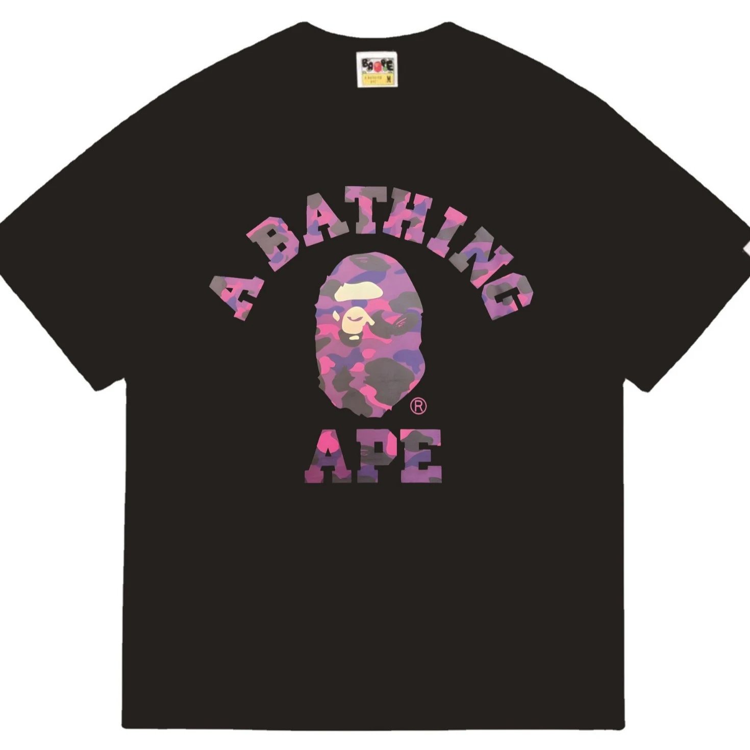 A Bathing Ape Black Graphic Print T-Shirt