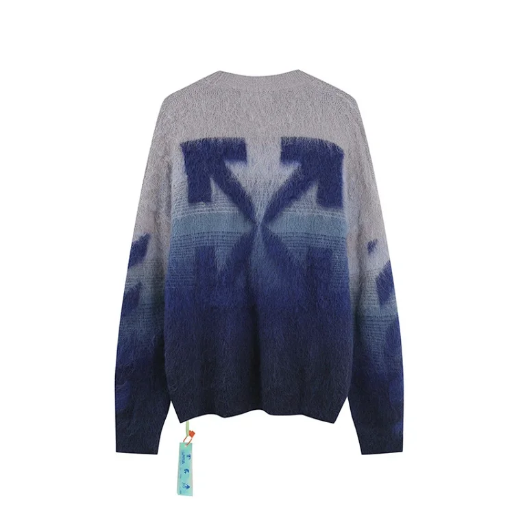 Trendy brand gradient arrow mohair sweater wool couple outfit(pic3) Trendy brand gradient arrow mohair sweater wool couple outfit