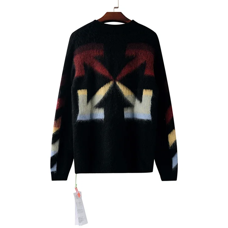 Trendy brand gradient arrow mohair sweater wool couple outfit(pic12) Trendy brand gradient arrow mohair sweater wool couple outfit