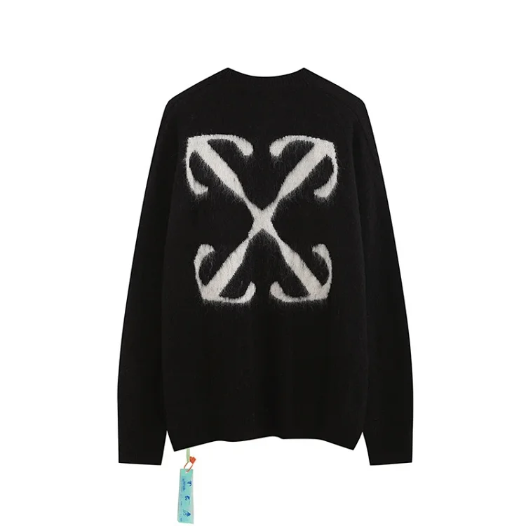 Trendy brand gradient arrow mohair sweater wool couple outfit(pic2) Trendy brand gradient arrow mohair sweater wool couple outfit