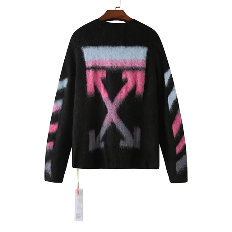 Trendy brand gradient arrow mohair sweater wool couple outfit(pic14) Trendy brand gradient arrow mohair sweater wool couple outfit