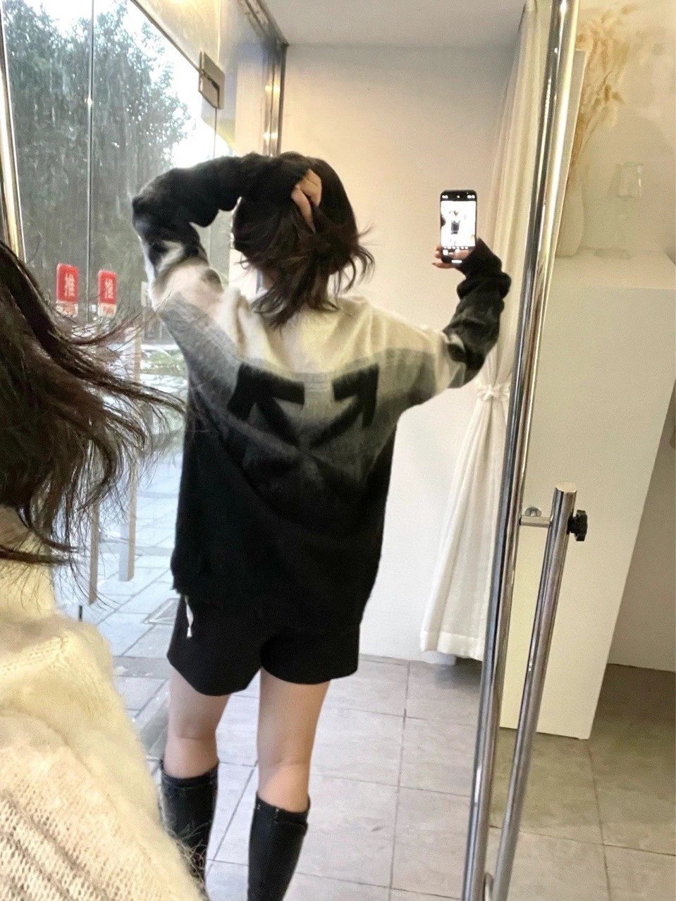 Off-White Arrow Print Multicolor Black Sweater - 9