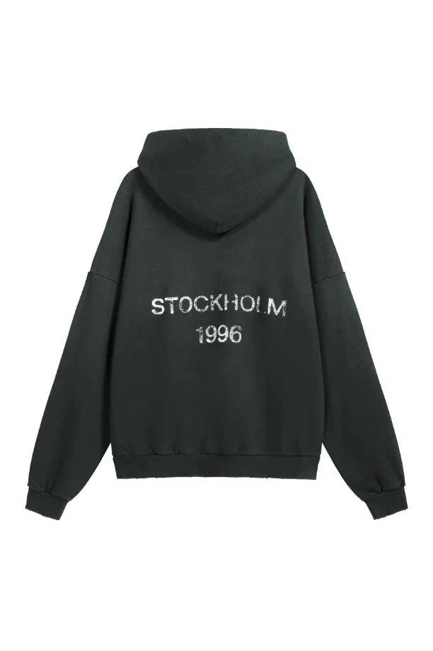 AC Washed Distressed 1996 Hooded Sweatshirt photo 4