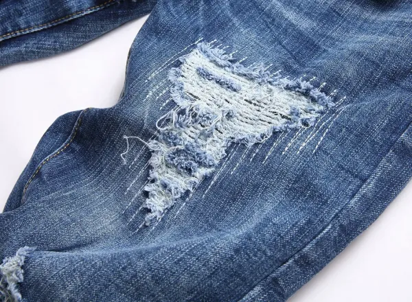 Philipp Plein Skull Embroidered Distressed Denim Jeans - 35