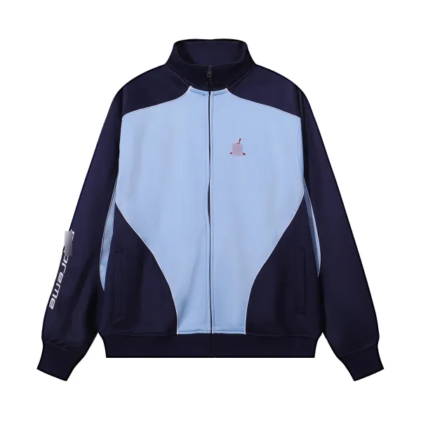 Air Jordan Track Jacket Navy and Light Blue Zip-Up Jacket - 1