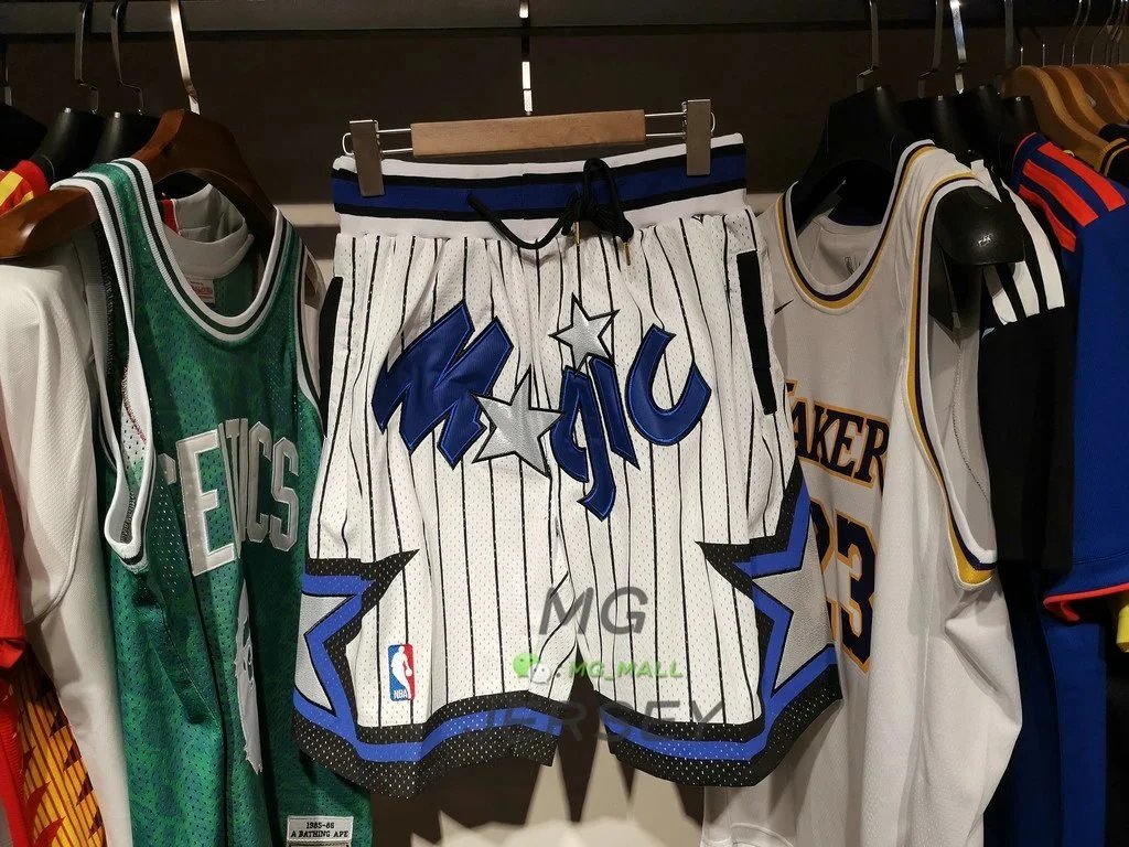 NBA Retro Basketball Shorts Purple Yellow Lakers Style