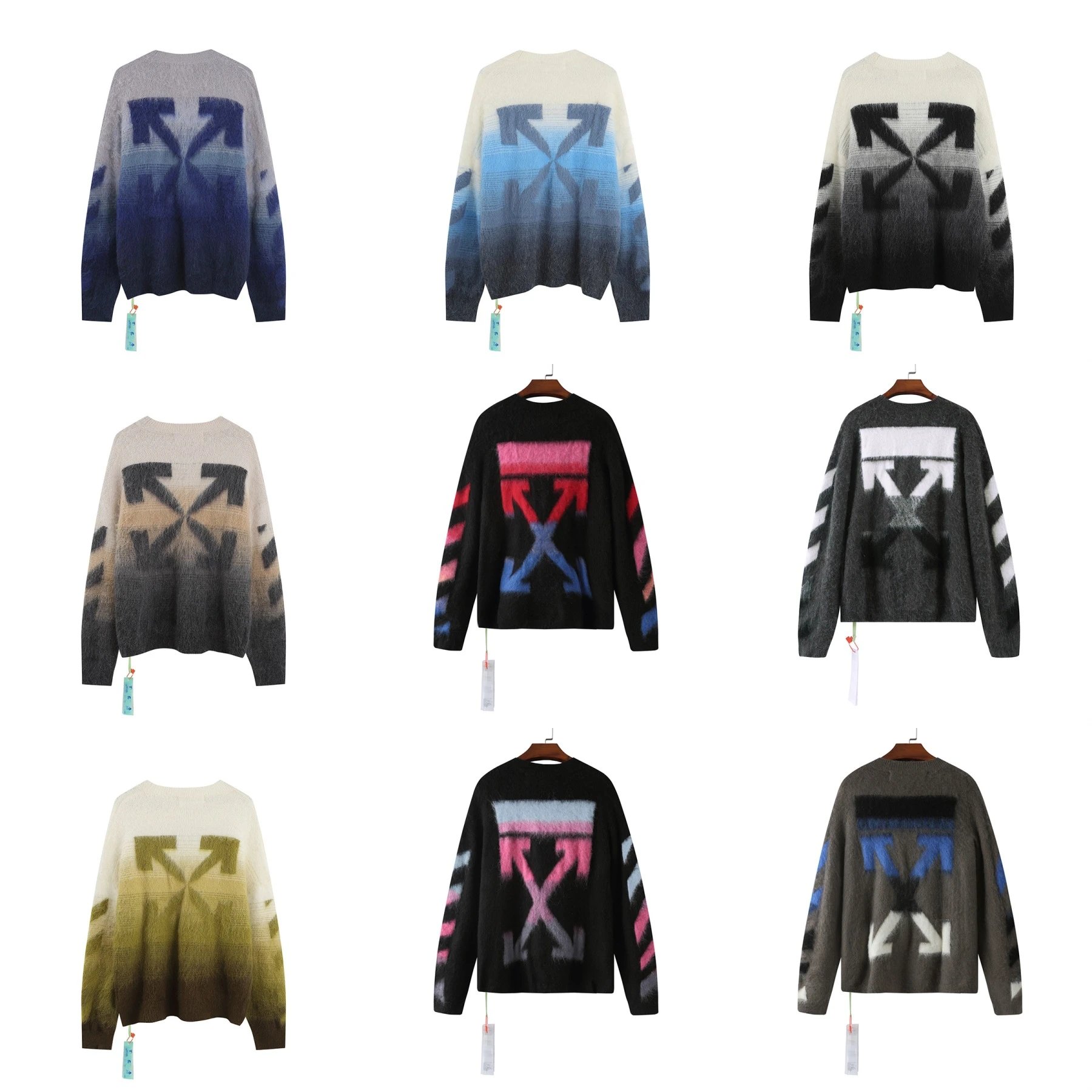 Off-White Arrow Print Multicolor Black Sweater - 25