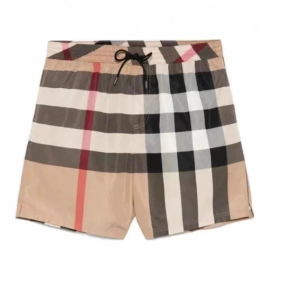 G plaid shorts European and American style casual beach pants
