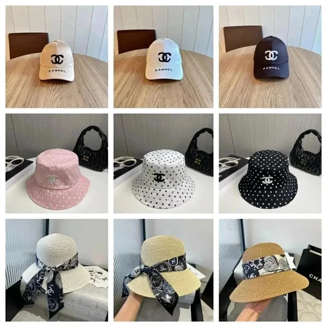 Chanel Hats Logo-embroidered baseball caps and bucket product detail image 1