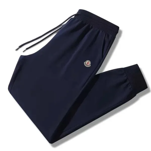 Moncler Logo-Embroidered Navy Sweatpants - 1