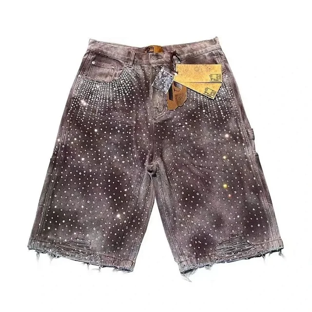 JNCO Shorts Baggy denim with embroidered graphic details product detail image 9