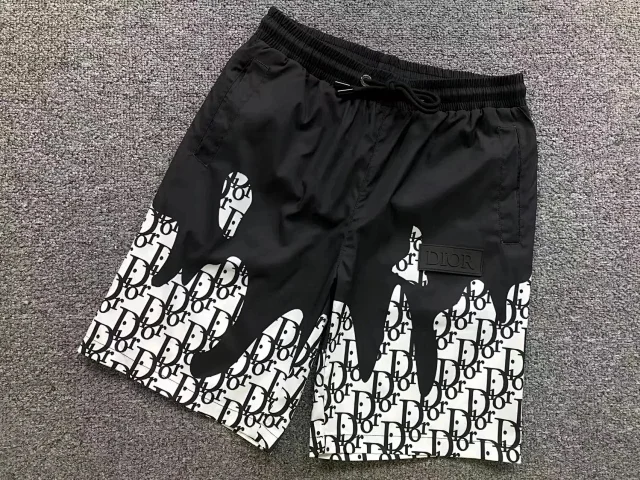 Dior Shorts Drawstring with logo embroidery and monogram side panels product detail image 5