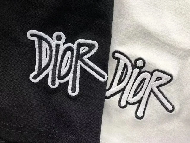 Dior Shorts Drawstring with logo embroidery and monogram side panels product detail image 6