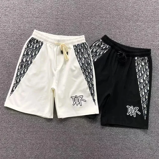 Dior Shorts Drawstring with logo embroidery and monogram side panels product detail image 2
