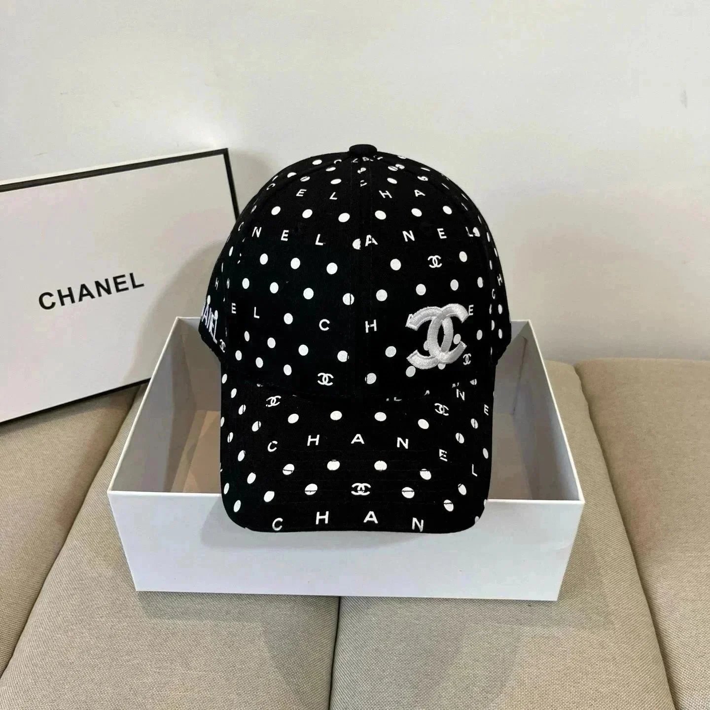 Chanel Hats Logo-embroidered baseball caps and bucket — 12