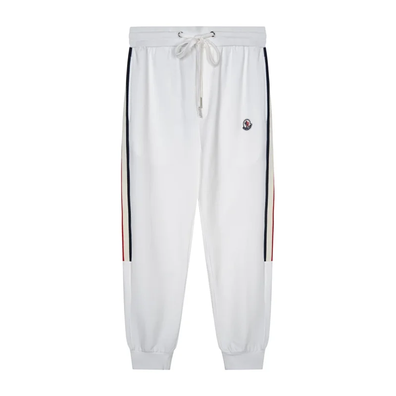 Moncler Genius Track Pants White with Stripe Detail Sweatpants - 1