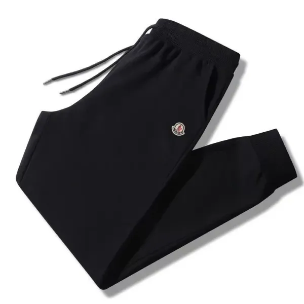 Moncler Logo-Embroidered Black Sweatpants - 1