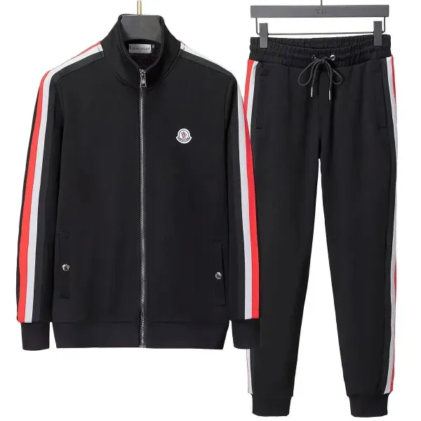 Moncler Tracksuit Black Red White Striped Tracksuit - 1