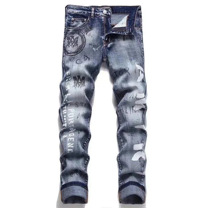 Gallery Dept. Distressed Logo Patch Jeans Gray - 11