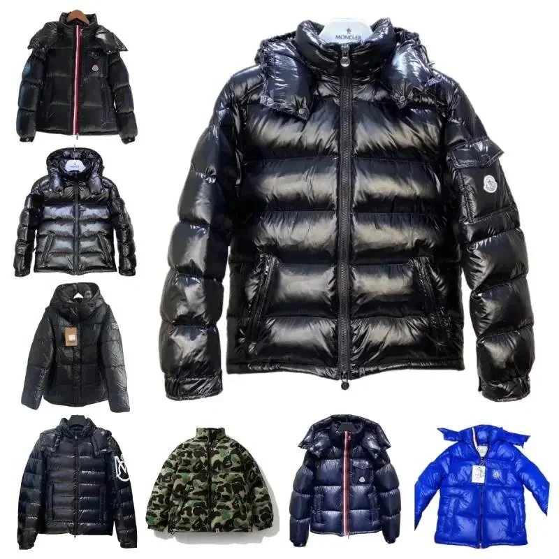 AE Puffer Jacket Star Maya Ribbon Coat Trendy Brand Classic Detachable Hood Warm Down Coat