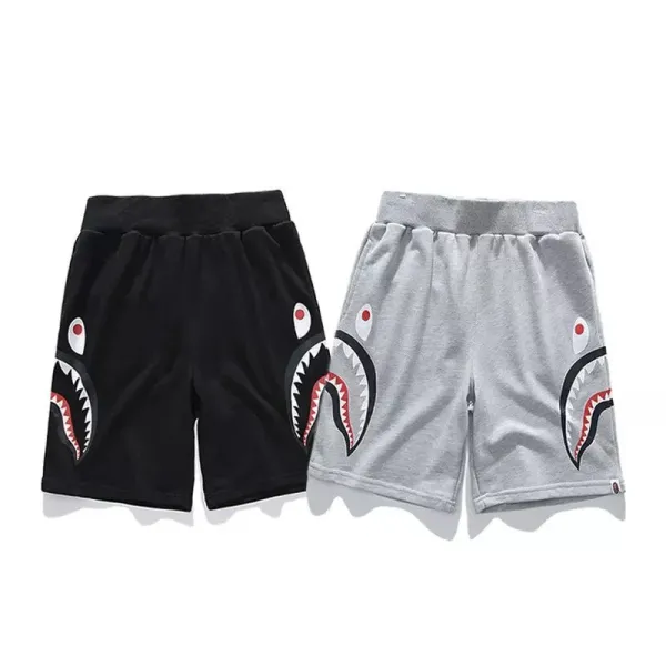 A Bathing Ape Shark Face Shorts Gray - 11