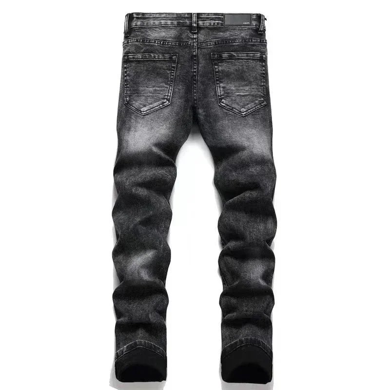 Gallery Dept. Distressed Logo Patch Jeans Gray - 5