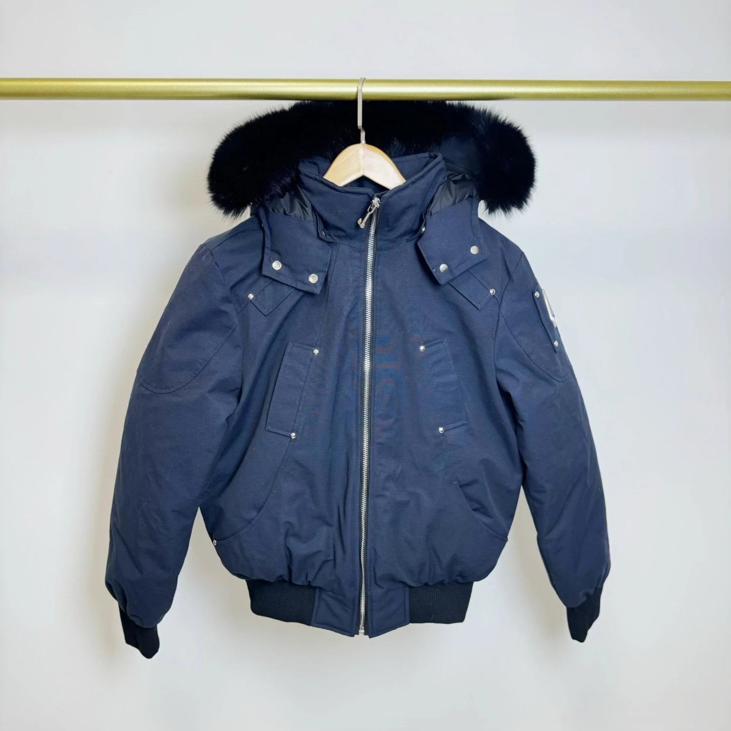 Dark blue. black fur