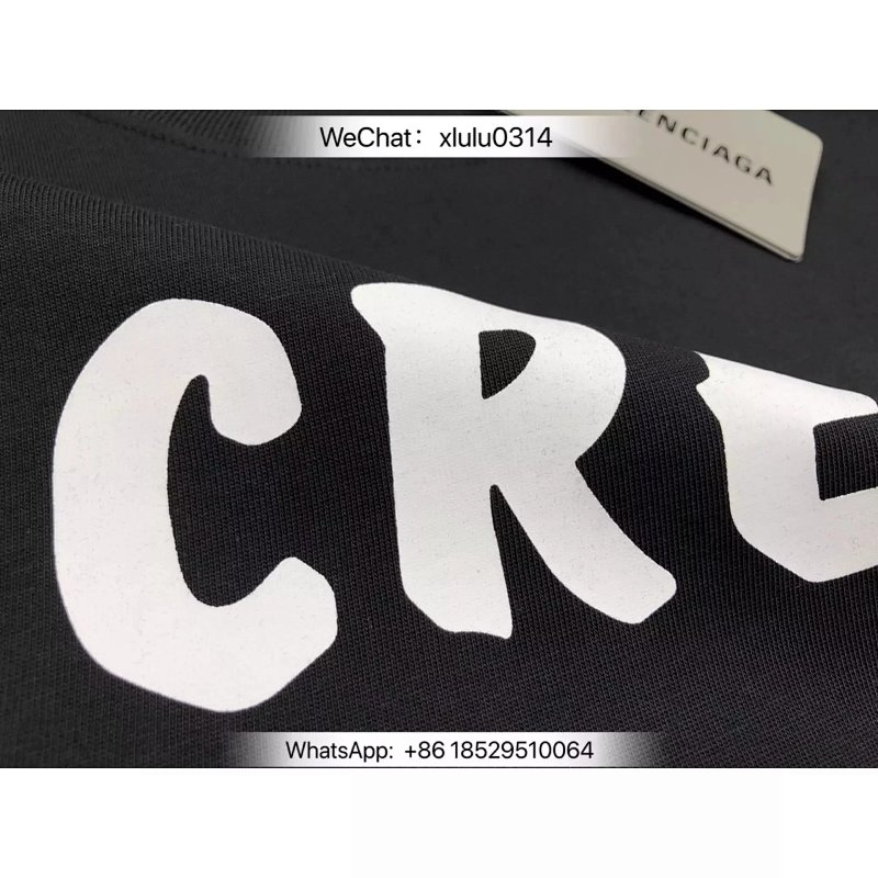 CREW字母印花短袖