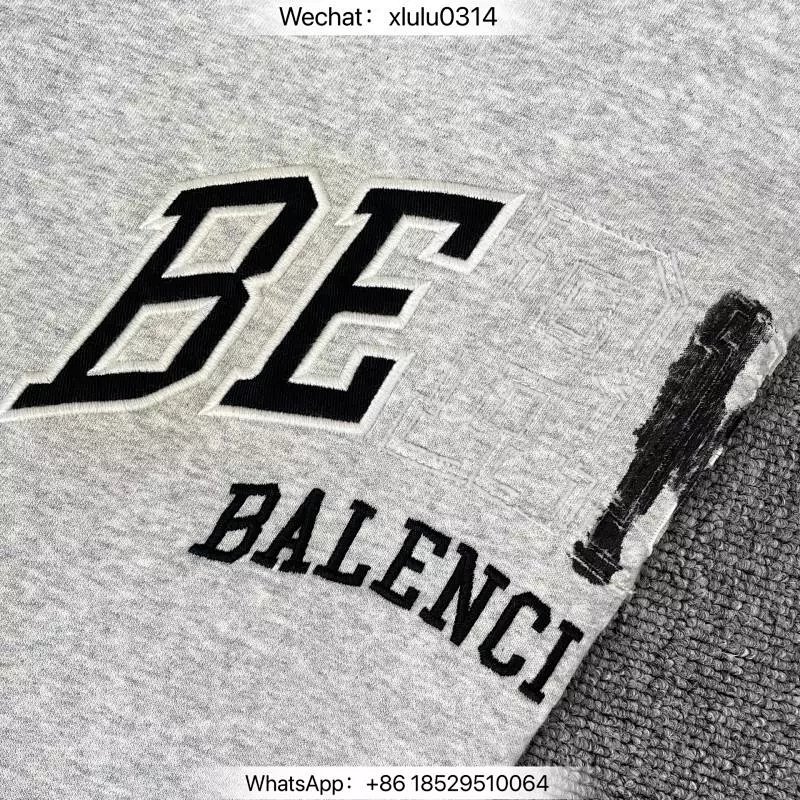 BLCG BERKIND字母刺绣帽衫 做旧灰