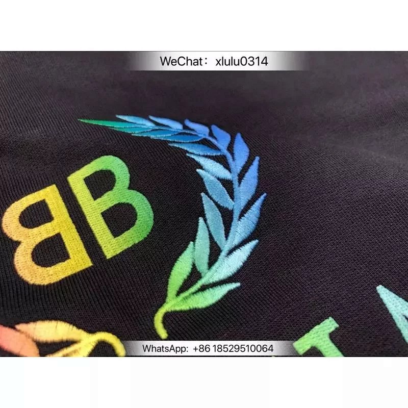 BLCG七彩麦穗帽衫白色