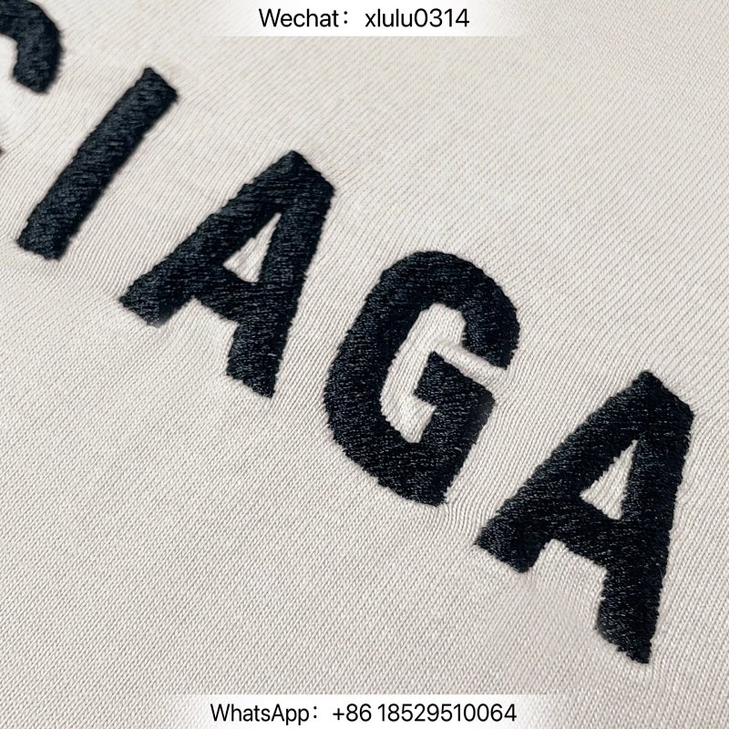 BLCG 前后字母刺绣短袖