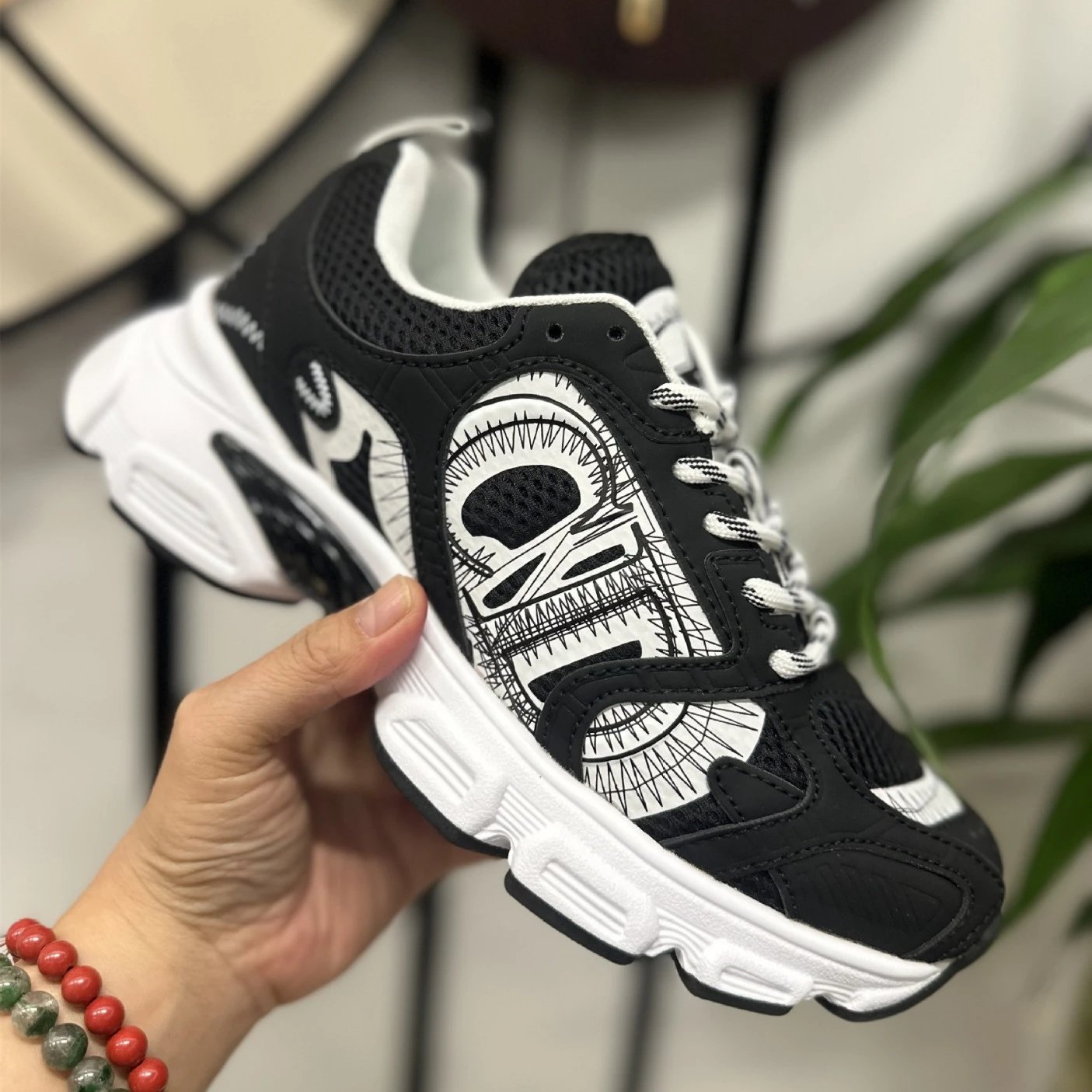 Unbranded Sneakers Chunky mesh with graphic side panels image 4