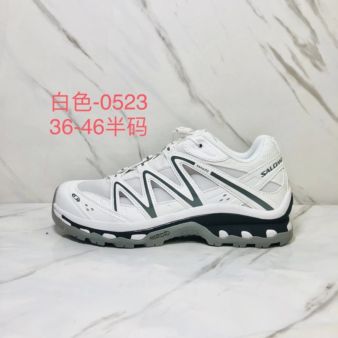 Salomon Sneakers Mesh Trail with Quicklace Closure — Q White -0523