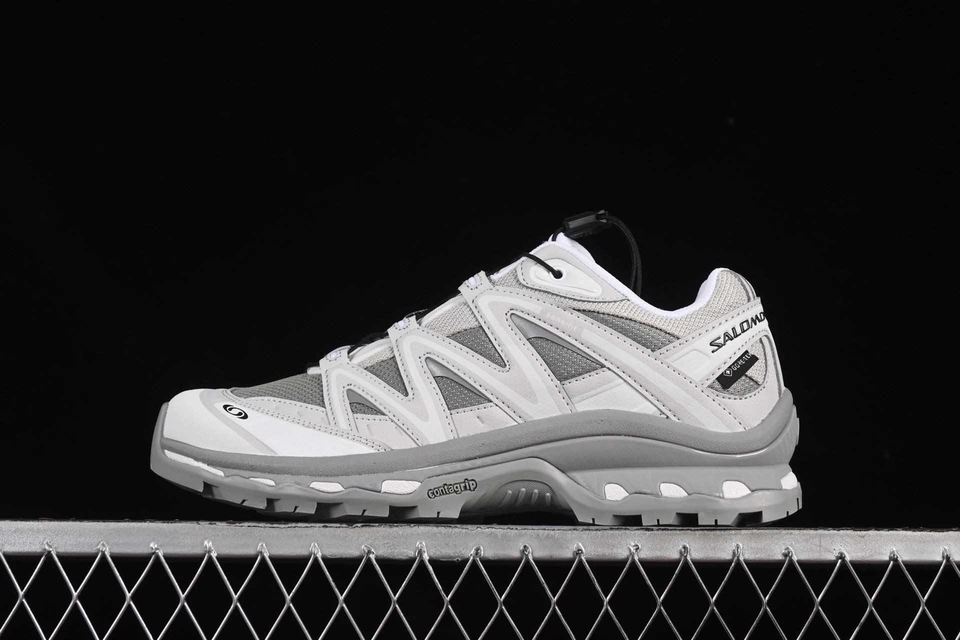 Salomon Sneakers Mesh Trail with Quicklace Closure — Q White Ash-4296
