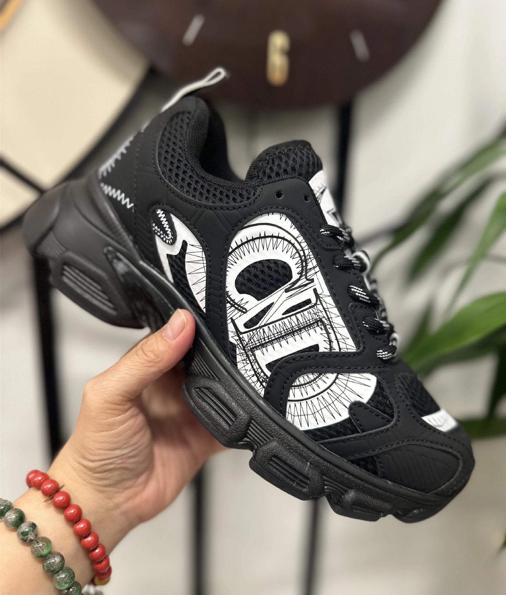 Unbranded Sneakers Chunky mesh with graphic side panels — CD 2-Black