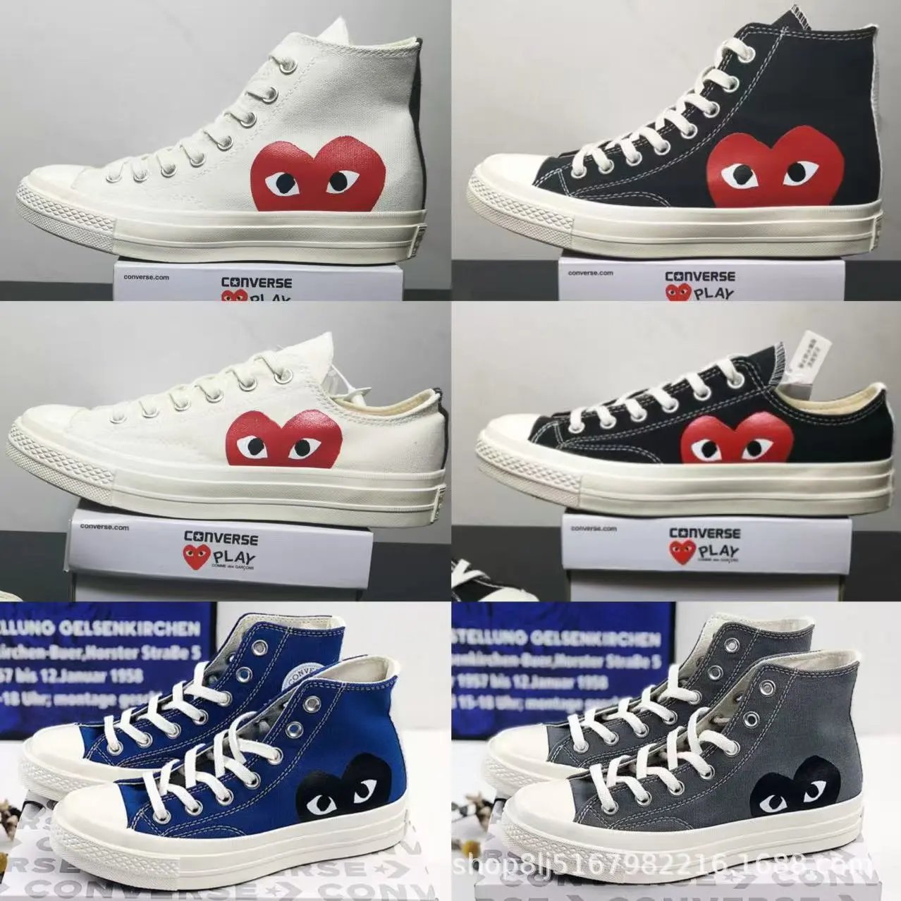 High and low top canvas shoes for men and women