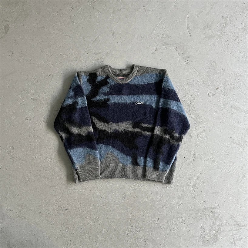 Blue Camouflage Sweater