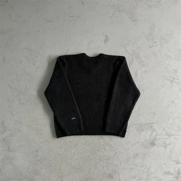 Corteiz CRZ Logo Ribbed Knit Sweater Beige - 12