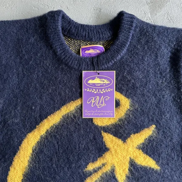 Corteiz CRZ Logo Ribbed Knit Sweater Beige - 25