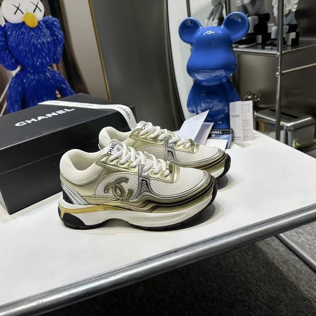 Chanel-style Silver Running Shoes photo 5