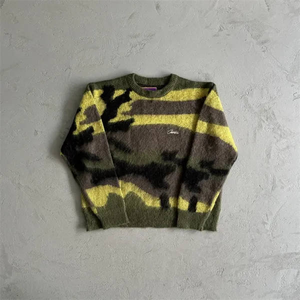 Corteiz CRZ Logo Ribbed Knit Sweater Beige - 26