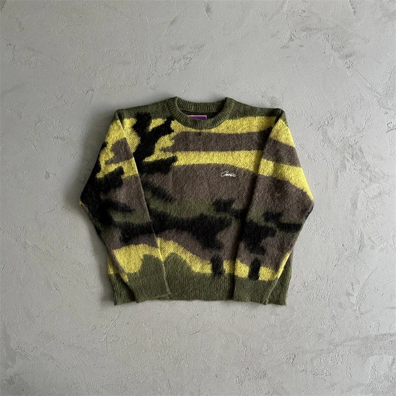 Yellow Camouflage Sweater