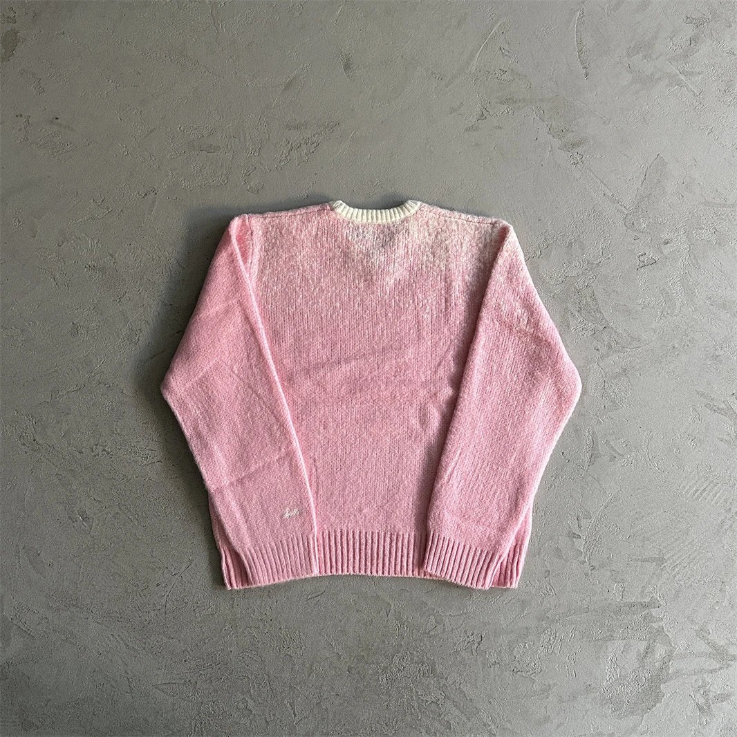 Corteiz CRZ Logo Ribbed Knit Sweater Beige - 47