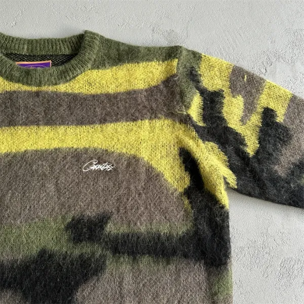 Corteiz CRZ Logo Ribbed Knit Sweater Beige - 29