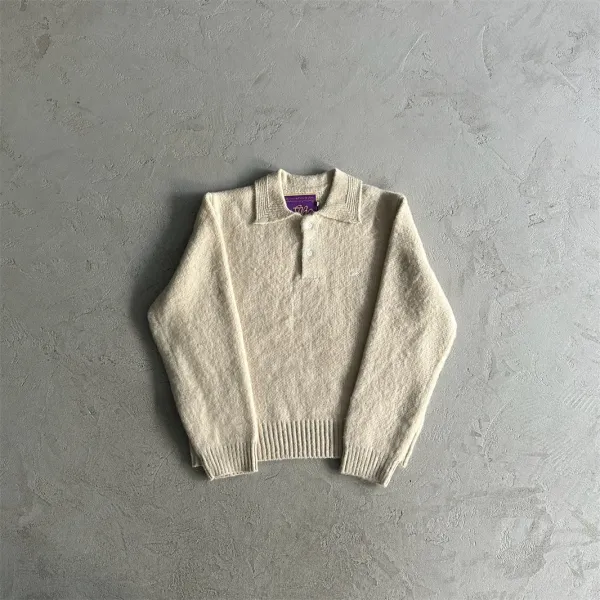 Corteiz CRZ Logo Ribbed Knit Sweater Beige - 45