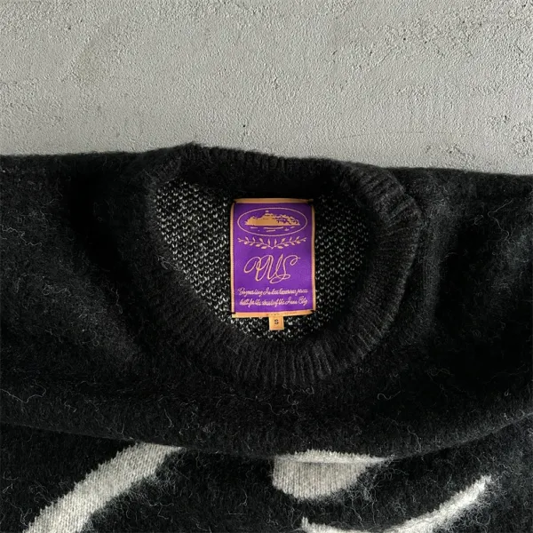 Corteiz CRZ Logo Ribbed Knit Sweater Beige - 16
