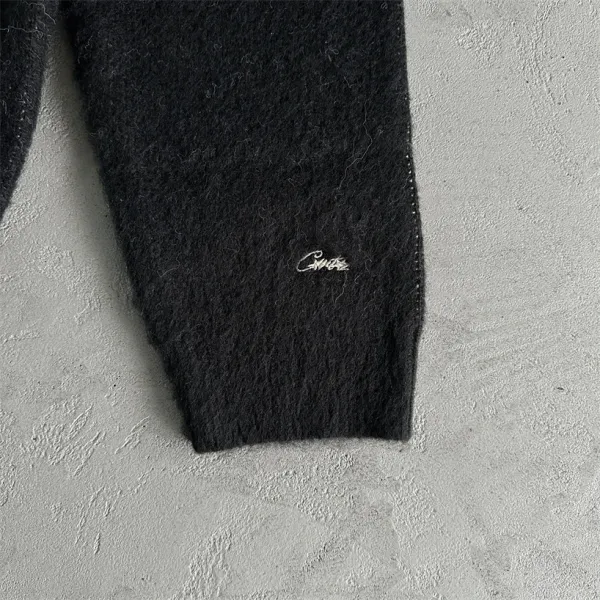 Corteiz CRZ Logo Ribbed Knit Sweater Beige - 14